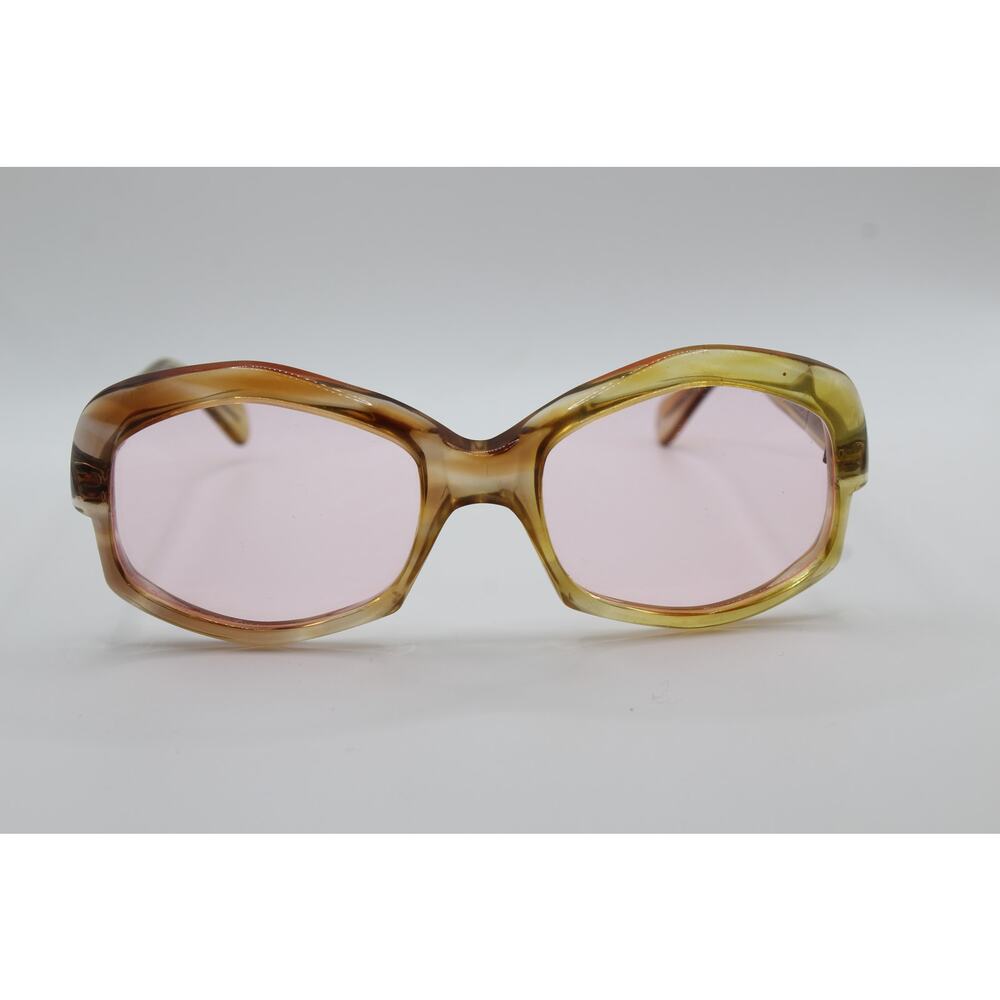Mod 972 Beige Tortoise Frame Pink Lens Sunglasses - image 2
